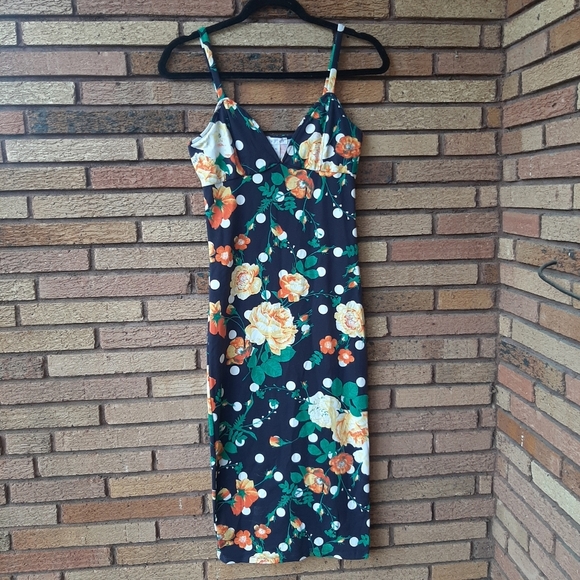 Leith Dresses & Skirts - Leith XS Floral and Polka Dot Dress